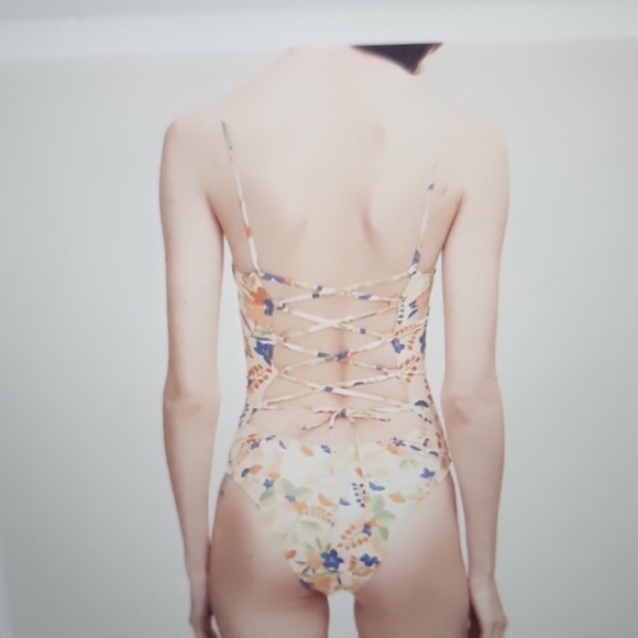 Rebecca Taylor Phoenix Fleur Combo Bathing Suit Size XS $250 - Picture 3 of 6